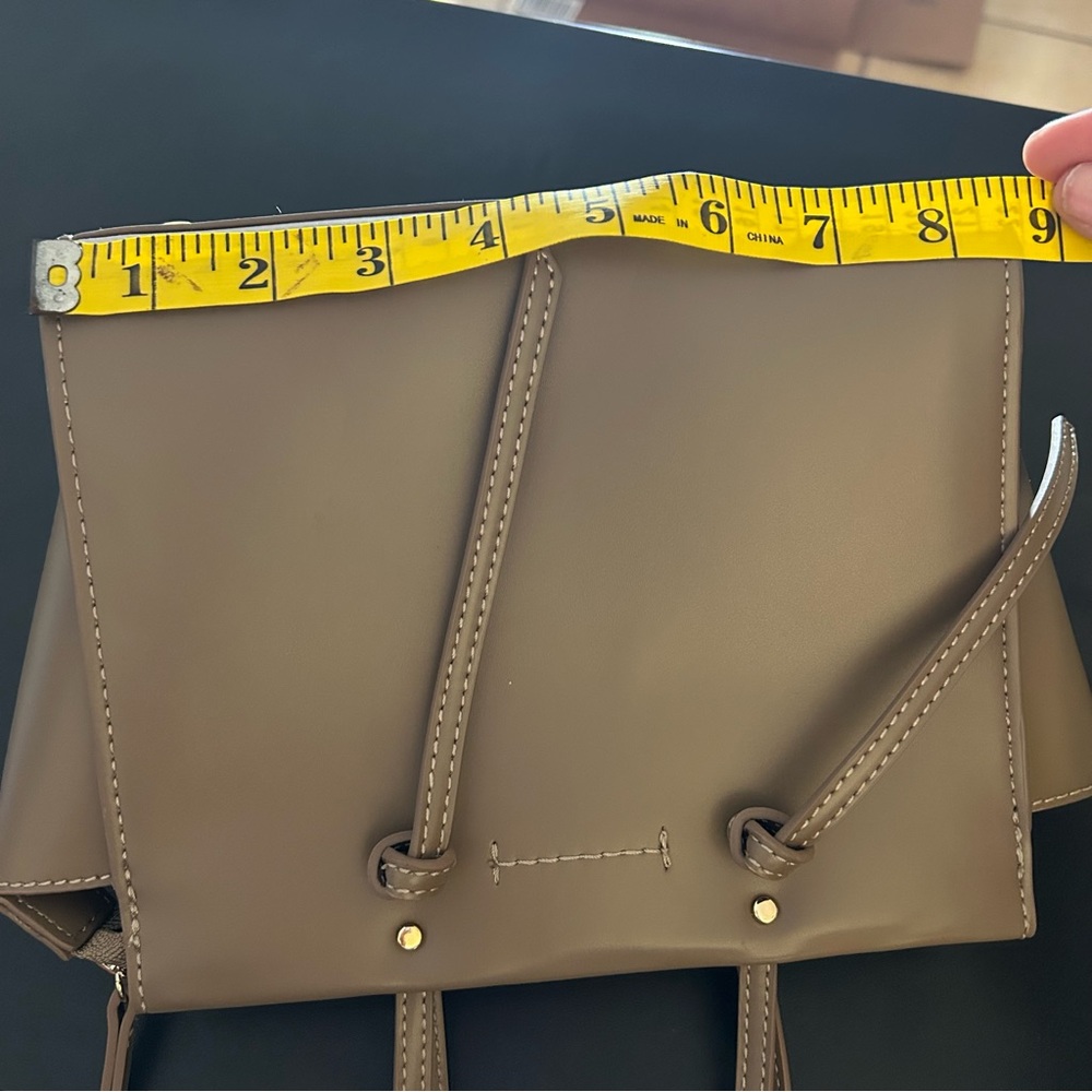 ZARA Midi City Handbag Beige NEW - Picture 8 of 9